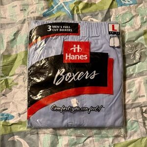 Hanes Large 3 Men’s Full Cut Boxers 1996 Vintage Solid Cut Boxers New
